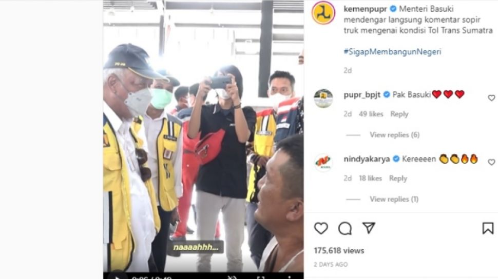 Momen Sopir Truk Suruh Menteri PUPR Cek Sendiri Jalan Berlubang di Tol, Ending Diajak Tos