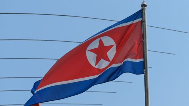 Bendera Korea Utara. [Sazali Ahmad / AFP]