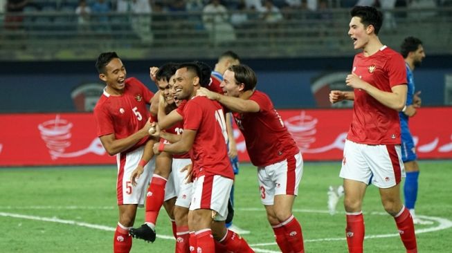 Para pemain Timnas Indonesia tampil di Kualifikasi Piala Asia 2023. [ANTARA FOTO/Humas PSSI]