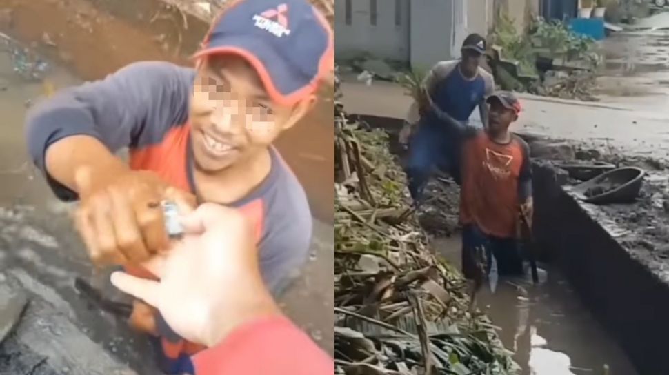 Viral Video Pria Berikan Pekerja Gorong-gorong Uang Mainan, Warganet: Nggak Punya Hati