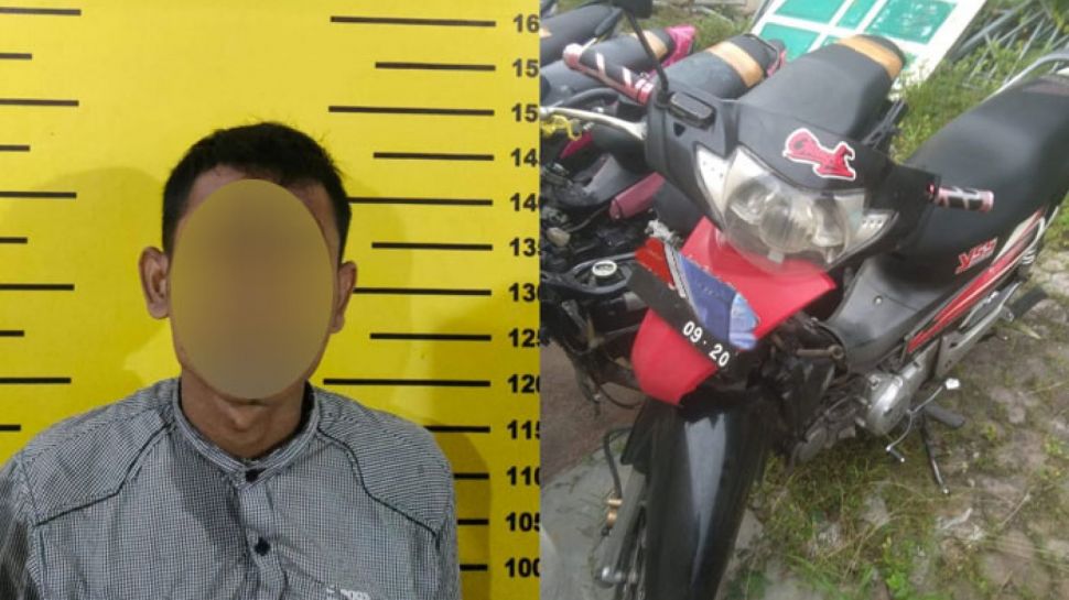 Detik-detik Pencuri Motor di Parkiran Masjid Deli Serdang Ditangkap Warga, Ini Tampang Pelaku